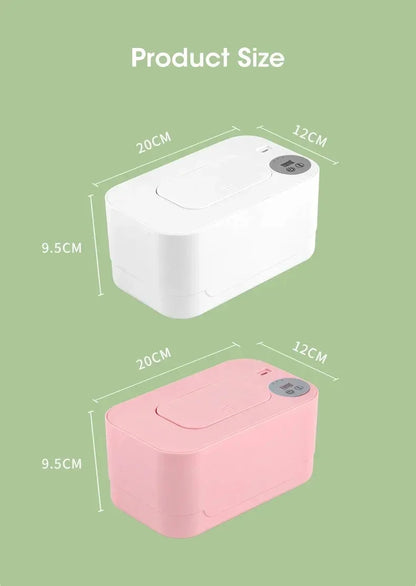 Portable USB Multifunction Baby Wipe Warmer Heater with LED Display for Home and Car Wet Towel Dispenser Heating Box