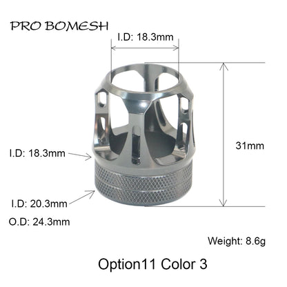 Pro Bomesh Aluminum Locking Nutt Fishing Reel Seat Decorative Trim Part DIY Fishing Rod Component Accessory