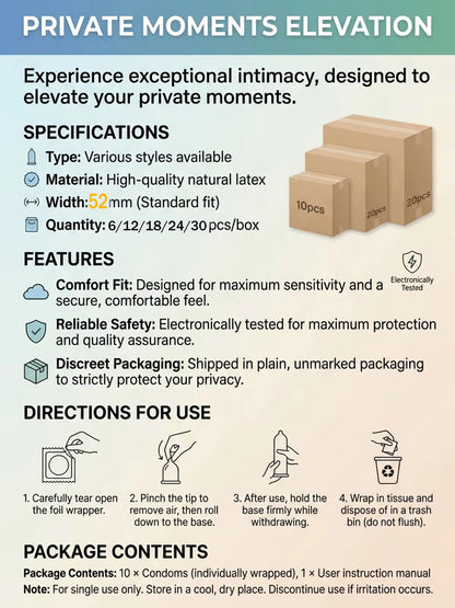 Premium 2/3/6/8/9pcs Condoms Smooth Surface, Male Safe Sex Health Care, Discreet Package