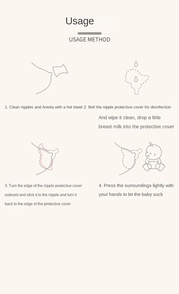 Silicone Nipple Protector Breastfeeding Shields Anti-overflow Milk Cover Soft Comfortable Reusable Nursing Pads for Mothers
