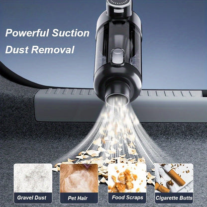 Brushless handheld vacuum cleaner, cordless, high suction, portable vacuum cleaner for home and car, Mini, rechargeable, with LED car cleaning.