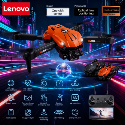 Lenovo D88 Drone 8K Aerial HD Dual Camera Photography Optical Flow Hovering Gesture Shooting Folding Brushless Power GPS Drone