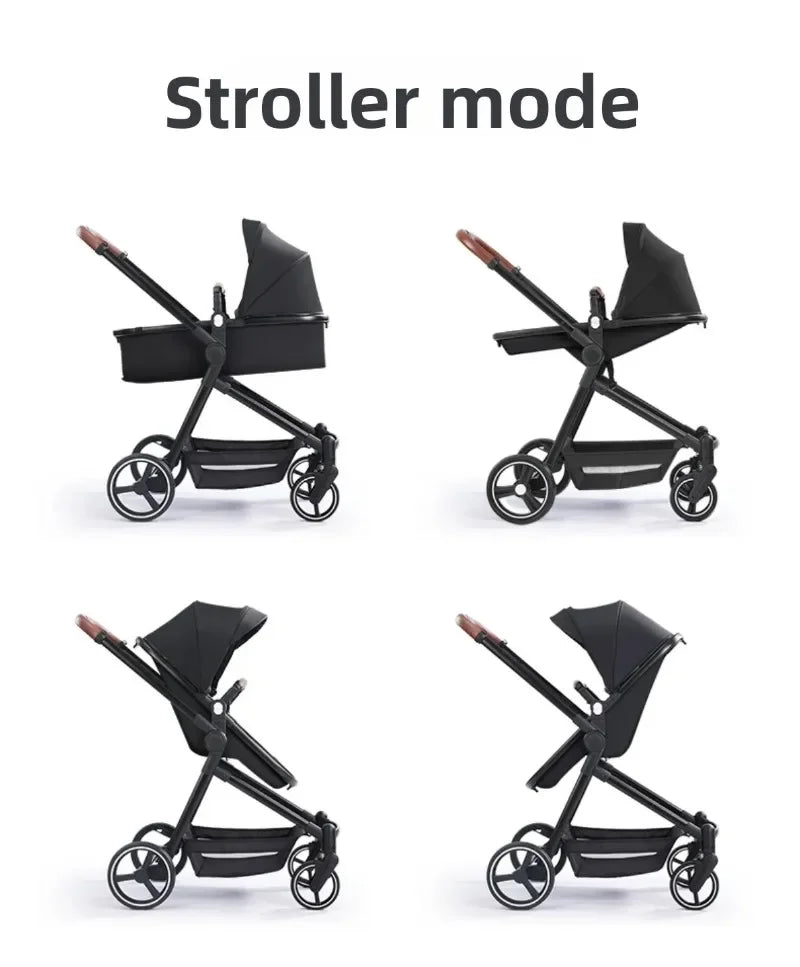EU stock of pet strollers Double-seat stroller can carry both baby and pet Dual-mode seat, stroller with pet carrier
