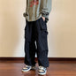 Streetwear 2024 Spring Harem Casual Pants Men Elastic Waist Solid Color Cargo Pants Multi Pocket Loose Baggy Pants For Women