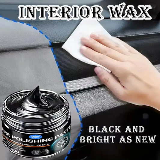 Black Plastic Leather Restorer Auto Interior Repair Paste Color Corrector Gloss Polish Protective Coating Long Lasting Car