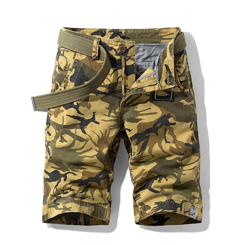 New Summer Men Cargo Camouflage Shorts Mens Cotton Beach Multi Pocket Shorts Man Spring Casual Joggers Shorts Male Dropshipping