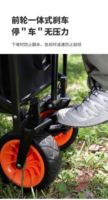 Home Camping Cart, Vegetable Cart, Folding Camping Outdoor Shopping Cart