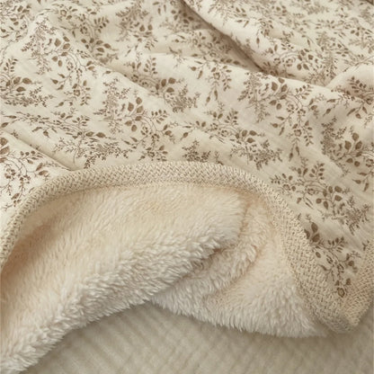 Winter Baby Blanket for Newborn Fleece Cotton Muslin Swaddle Bedding Velvet Stroller Cover New Born Kids Blanket Mother Kids
