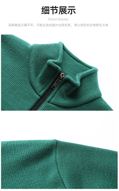 Men's Knitwear Solid Color Chunky Half Zipper Thickening Sweater Warm Sweater Fashion Luxury Men's Clothing Turtleneck Sweater