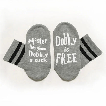 New High Quality Print Letter  is Free Funny Men Socks Striped Women Novelty Chaussettes Femme Spring Streetwear Cotton Sokken