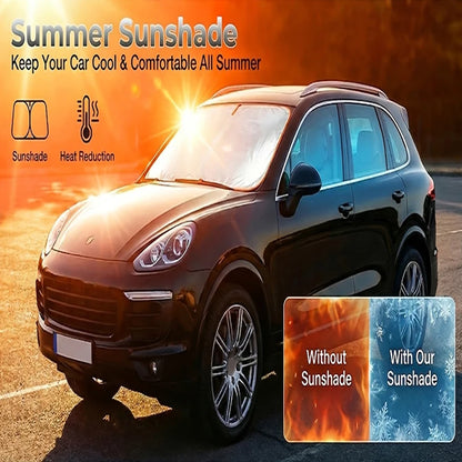 New Car Windshield Sun Shade Cover Front Window Sun Visor Protection Foldable Car Curtains for Summer Cooling UV Refletive
