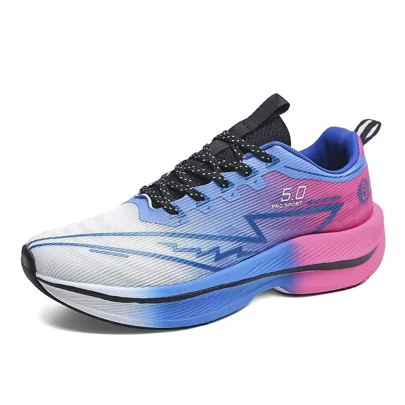 Brand Men's Carbon Plate Running Shoes Soft Cushion Shock Absorbing Sports Shoes Unisex Sneakers Light Anti-Slip Training Shoes