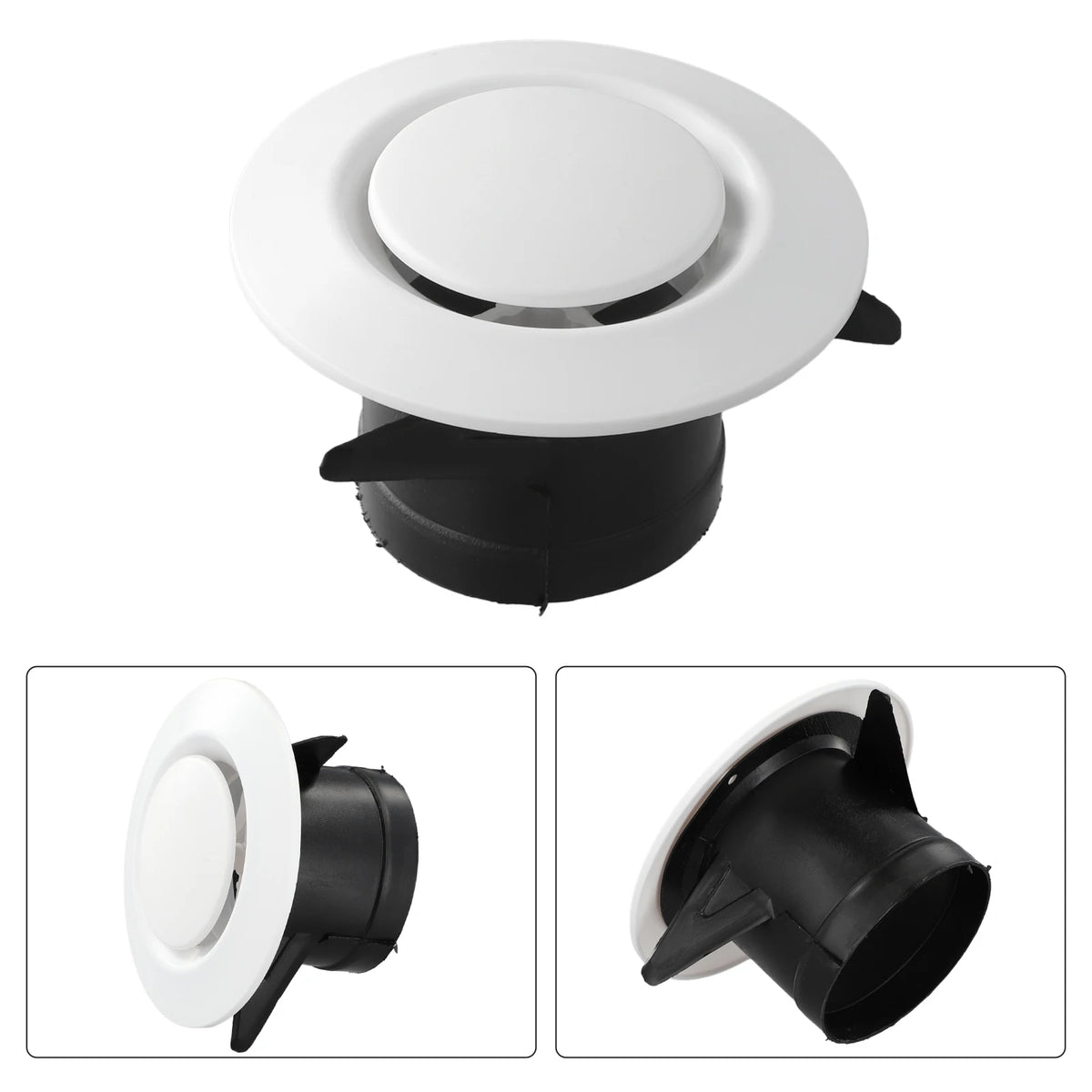 Exhaust Hood ABS Air Vent Extract Valve Grille Round Diffuser Ducting Ventilation Cover Air Volume Cooling Vent 75mm 100mm 125mm