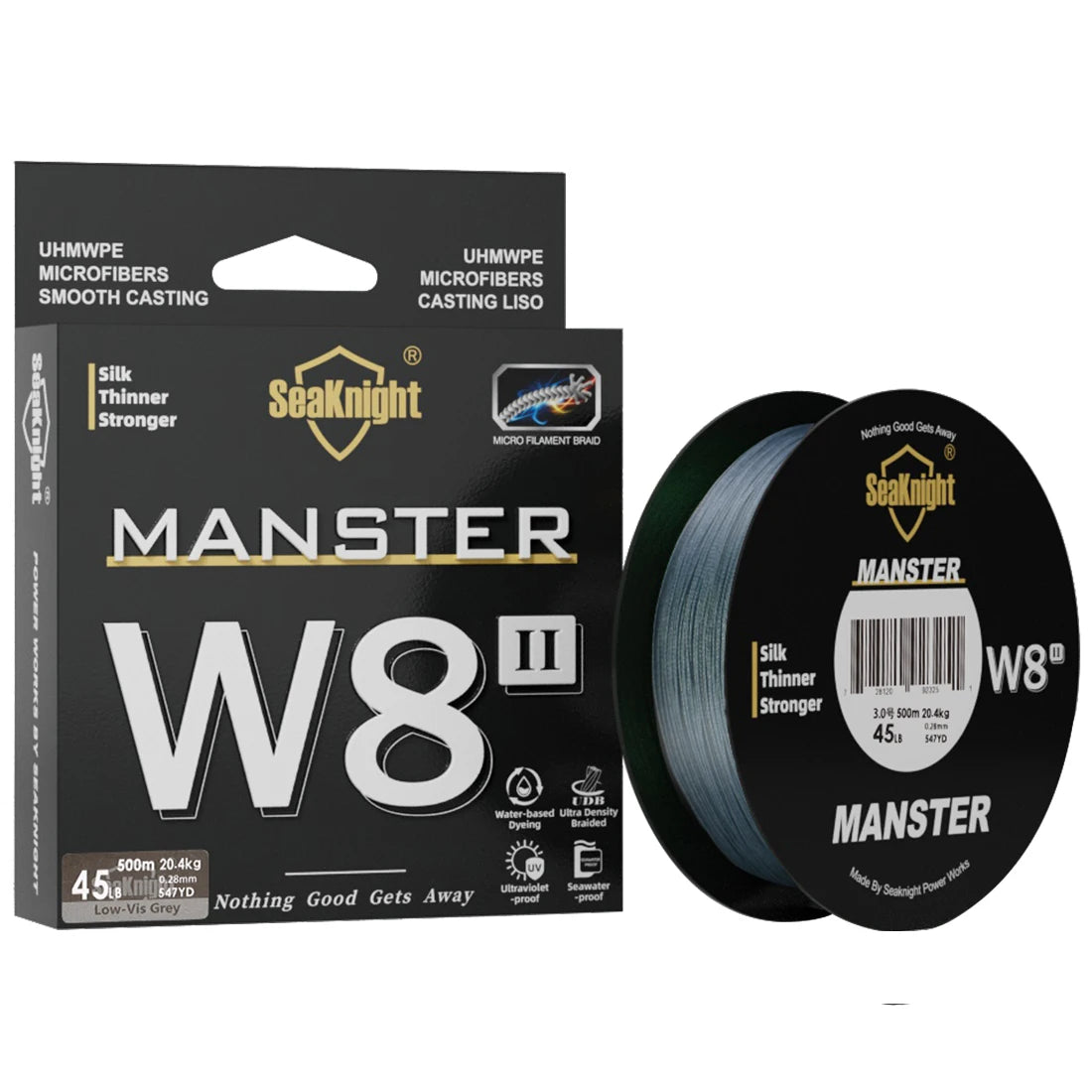 SeaKnight Brand W8 II Series 500M 8 Strands Fishing Line Advanced Braided PE Line anti-UV Seawater proof coating Fishing Line