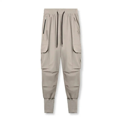 2024 New Men's Cargo Pants Summer Thin Loose Quick-Drying Elastic Leggings Running Training Sweatpants Casual Trend Trousers