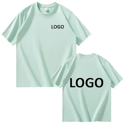 Customized Cotton Printed T-shirts Men Fashion Short Sleeve Round Neck Tshirt Women Personality Casual Tee Tops Camiseta