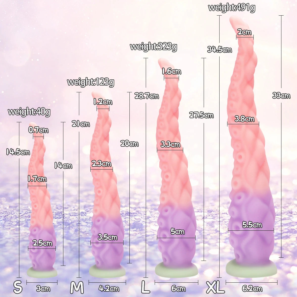 Liquid Silicone Long Anal Plug Octopus Tentacles Adult Sex Toy Clitoris Anus Stimulation Powerful Suction Cups To Free up Hands.