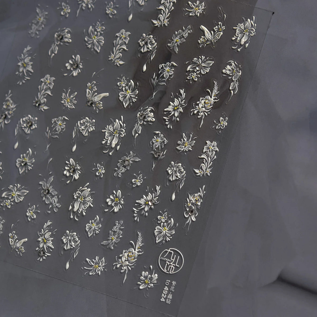 5D Black White Lace Atripe Nail Art Sticker High Quality Pearl Crystal Diamond Sticker Decorative For Nails DIY Manicure Design