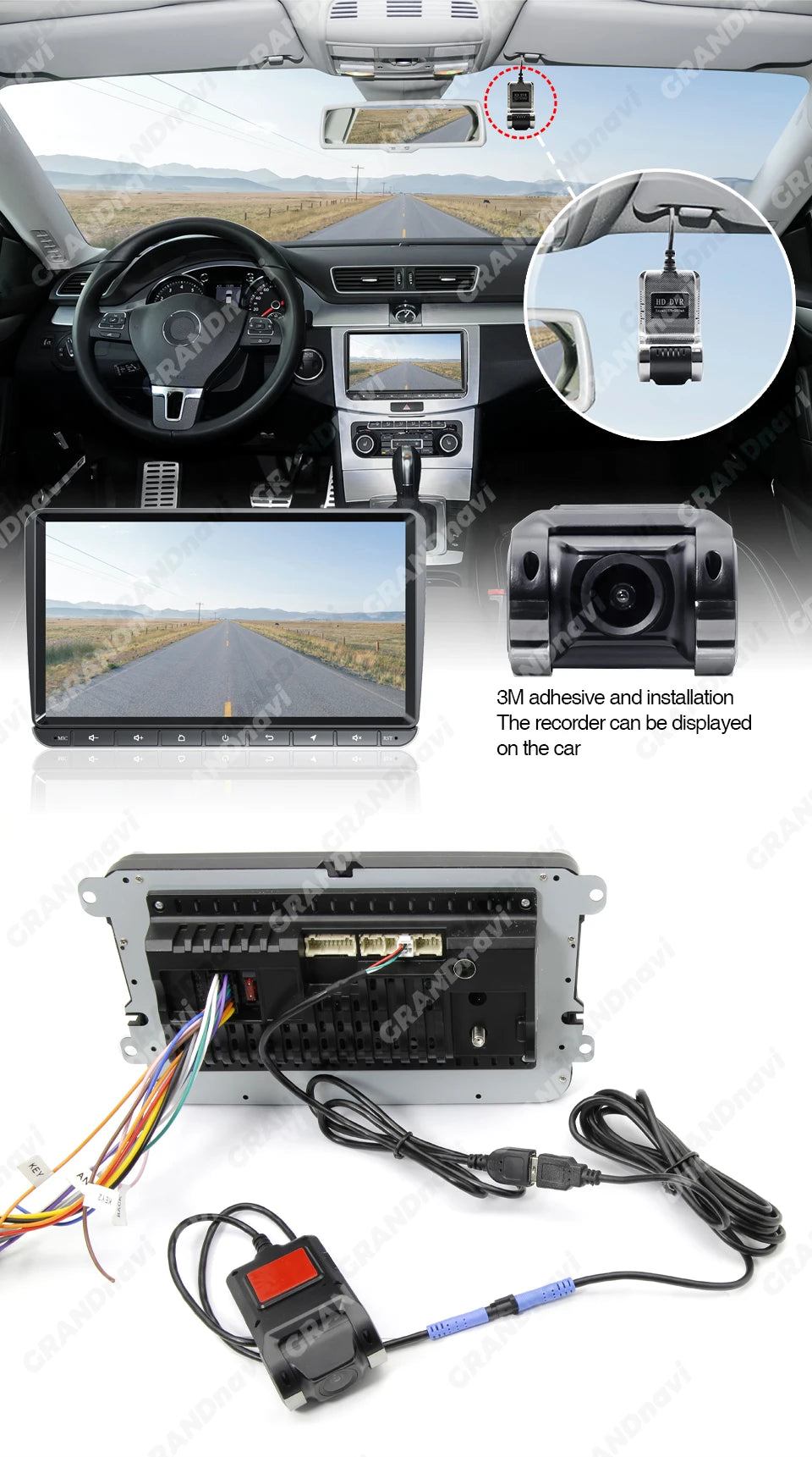 Car DVR Camera USB Full HD720P ADAS Dash Cam Video Recorder Night Vision For Universal Android Car Radio Navigation