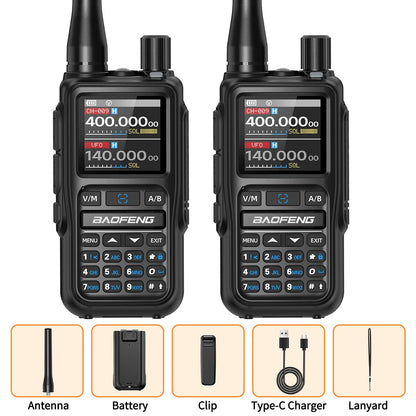 BAOFENG UV-5R Mini Walkie Talkie Multi Band Bluetooth Programming Wireless Copy Frequency 999CH Type-C Long Range Two Way Radio