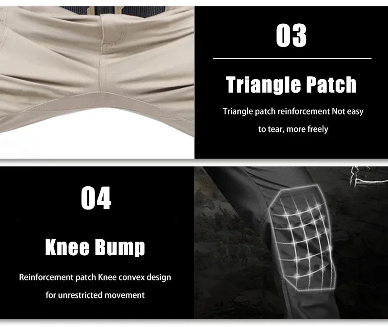 Asian Size Men Cargo Pants Trousers Multi-pocket Waterproof Wear-resistant Casual Training Overalls Clothing Comfortable Breatha