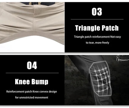 Asian Size Men Cargo Pants Trousers Multi-pocket Waterproof Wear-resistant Casual Training Overalls Clothing Comfortable Breatha