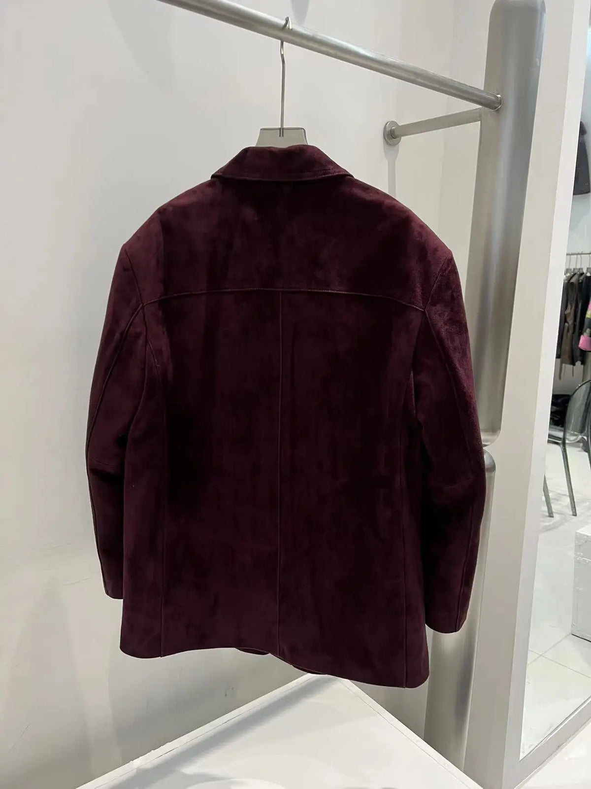 French High-end Western-style Leather Jacket for Women 2026 New Color Purple Red Oversized Casual Kid Suede Suit Blazer Outwears