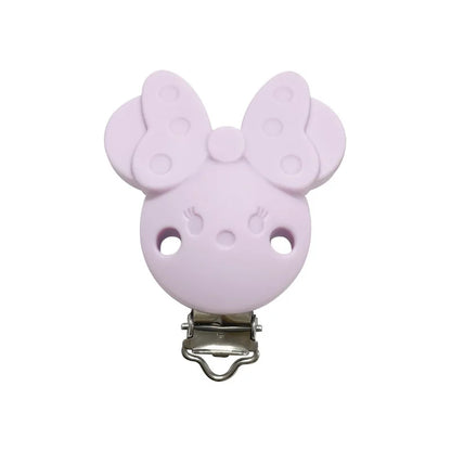 10pcs Silicone Cartoon Pacifier Clips Food Grade Silicone DIY Baby Teether Toy Necklace Pacifier Chain Dummy Clips