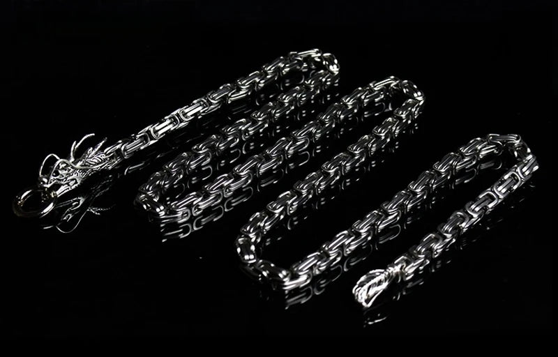 EDC Self Defense Whip Titanium Steel Necklace Fashion Chain Waist Dragon Head Pendants Bracelets Boy Gadgets For Men Cool Gifts