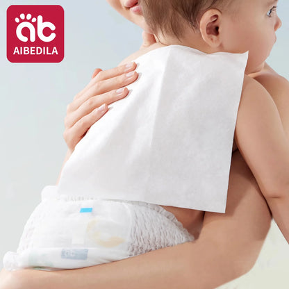 100% Cotton Dry Wipes Sensitive+ Newborn Baby Wipes, 3-In-1 Cleans Cares Protects Unscented Hypoallergenic Thick Facial Towels