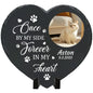 Personalized Pet Memorial Stone,Custom Cat Grave Marke Plaque With Photo&Name,Garden Slate Tombstone Pet Loss Remembrance Gift