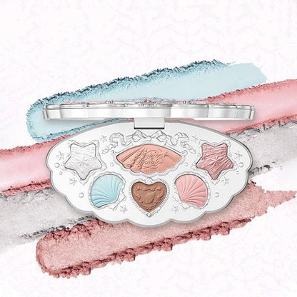 Flower Know Shells Jewel Makeup Set for Women - Eyeshadow Blush Lip Glaze Full Kit - Gift Set