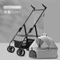 4 Wheel Foldable Pet Stroller Detachable Carrier for Small Dogs Cats, Lightweight Travel Pet Cart with Breathable Mesh