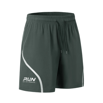 Muscle Fitness Casual Running Five-point Pants Men Reflective Stripe Basketball Training Quick-drying Breathable Training Shorts