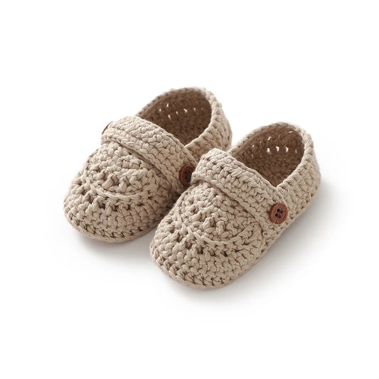Baby Girls First Walker Shoes Adorable Solid Hand Knit Newborn Infant Slip On Prewalkers 0-12m Toddler Outdoor Indoor Floor Wear