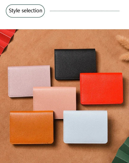 2025 Women's New Simplified Folding Button Small Wallet Soft Leather for Driver's License Male Student Card Bag