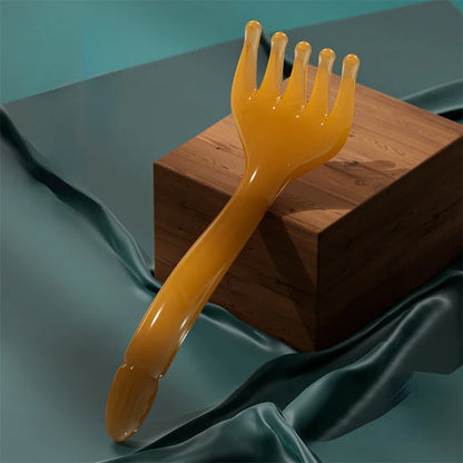 Resin Head Massager Scalp Gua Sha For Body Neck Leg Massage Five-claw Head Scraping Stick Massage Scraping Claw Massage