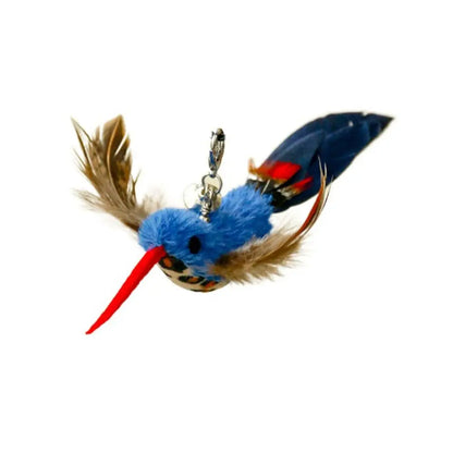 Plush Simulated Bird Cat Stick Head Cat Teaser Stick Colorful Cat Playing Teaser Wand Suction Cup Teaser Toy Interactive Cat Toy