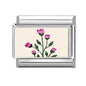 2025 Women's Fashion Colorful Flowers Oil Painting Style Series Italian Charms Fit 9mm Stainless Steel Bracelet DIY Jewelry Gift