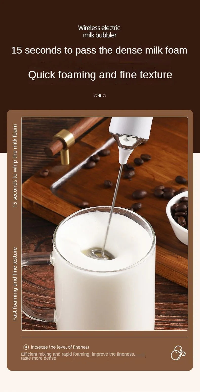 USB Electric Mixer, Handheld Coffee Milk Frother, Portable 3-Speed Blender, Butter Maker, Kitchen Tool, Ingredient Mixer