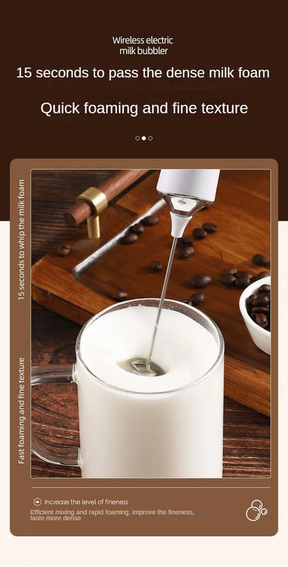 USB Electric Mixer, Handheld Coffee Milk Frother, Portable 3-Speed Blender, Butter Maker, Kitchen Tool, Ingredient Mixer