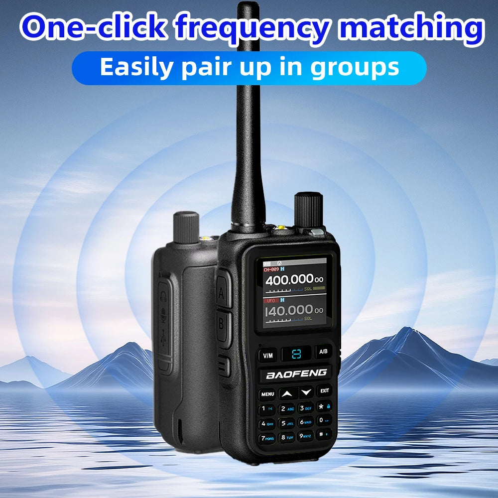 1PC Baofeng Walkie Talkie UV-5R Mini Amateur Radio Multi Band Bluetooth Programming Frequency Dual PTT AM/FM Camping Portable