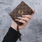 New style women's wallet, short, European and American PU high-end coin purse, printed, multi-card slots, small wallet
