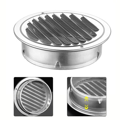 70-300mm Round Stainless Steel Vent Grille Exterior Wall Duct Ventilation Tool Hood Exterior Wall Duct Ventilation Tools