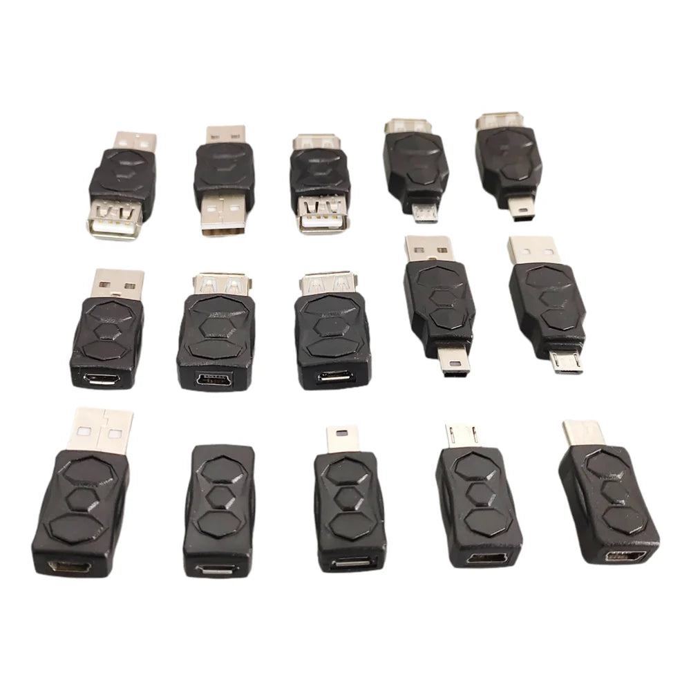 1-10PCS USB to Micro Mini Type-C USB Adapter Converter Usb Male Female Converter for Phone Tablet Camera Charging Adaptor