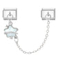 Tassel Chain Butterfly Flowers Star Moon Heart Zircon Italian Charm Links Fit 9mm Bracelet Stainless Steel DIY Jewelry Making