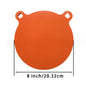 10mm thickness orange panda-shaped AR500 steel shooting practice target plate, suitable for live ammunition, strong and durable.