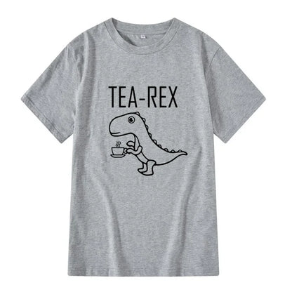 Summer Casual Men's T-shirt Top Quality Cotton Blend Cool Funny Dinosaur Design Printing O-neck For Men T-shirt Male Tee Shirts