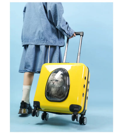 2026 New Multi Functional Small Pet Breathable Box, Cat Suitcase, Comfortable Outdoor Pet Suitcase, Travel Suitcase