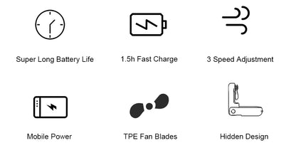 Portable Fan Super Mini Handheld Fan USB Rechargeable Fan Foldable Hand Held Small Pocket Fan with 2000mAh Power Bank 3 Gears